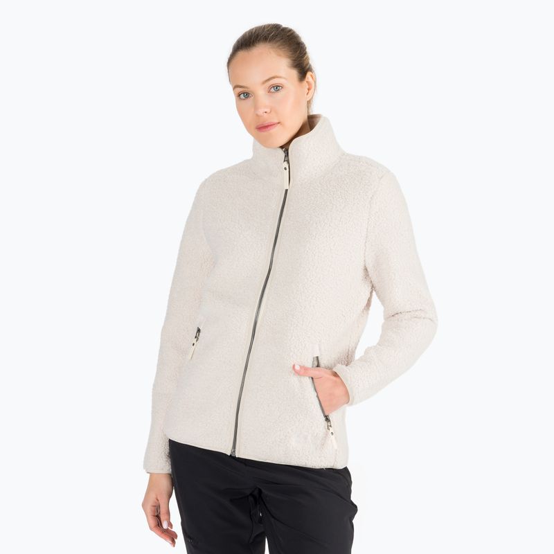 Флісова кофта жіноча Jack Wolfskin High Cloud біла 1708731