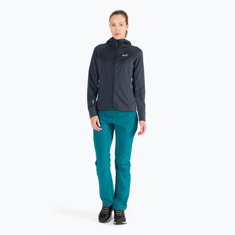Флісова кофта жіноча Jack Wolfskin Hydro Grid Fleece сіра 1709911 2