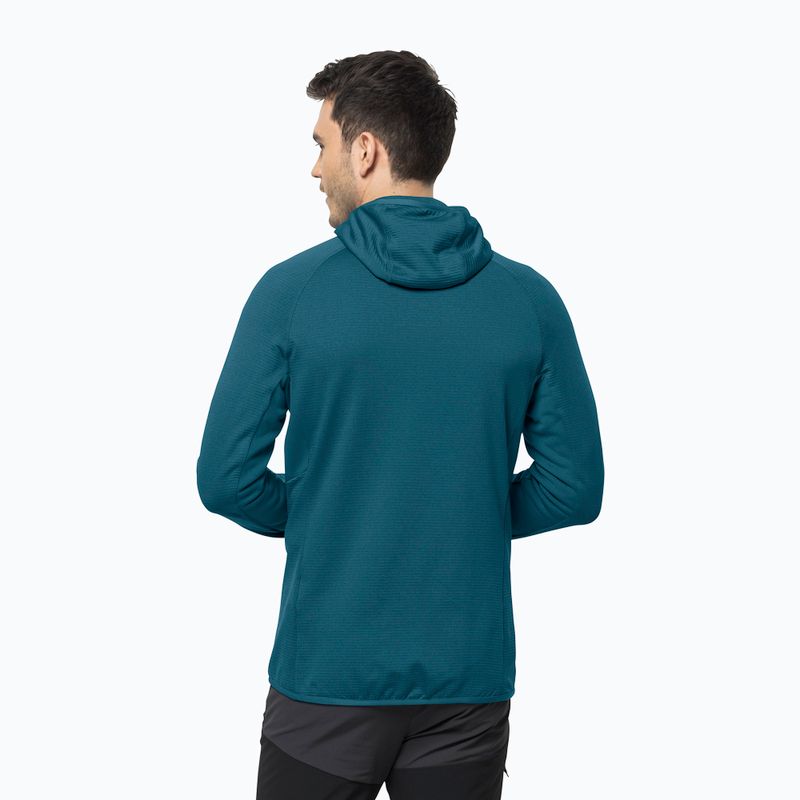 Флісова кофта чоловіча Jack Wolfskin Hydro Grid Hooded FZ блакитна 1710002 2