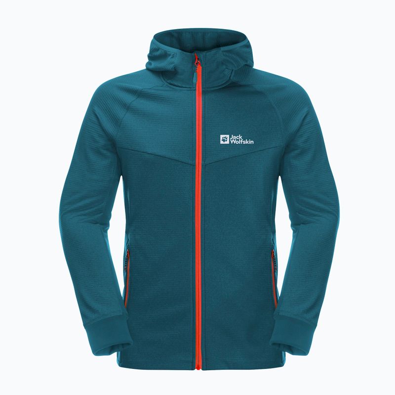 Флісова кофта чоловіча Jack Wolfskin Hydro Grid Hooded FZ блакитна 1710002 6