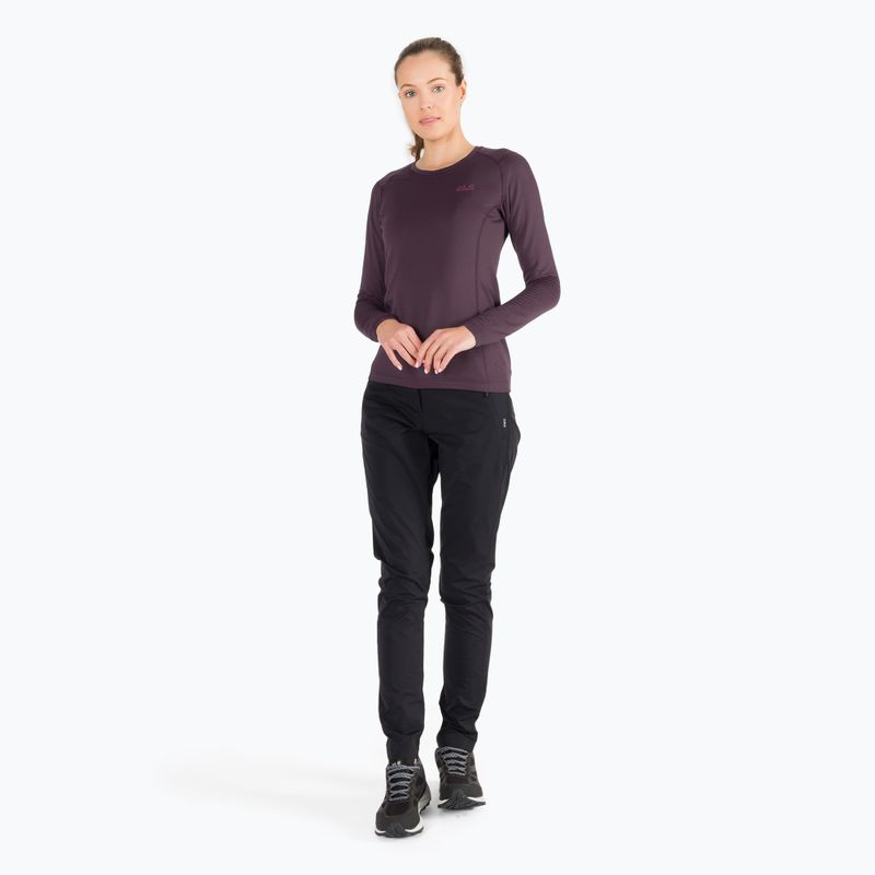 Футболка трекінговаa longsleeve damska Jack Wolfskin Infinite LS фіолетова 1808311 2