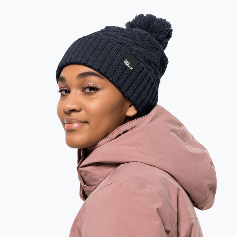 Шапка зимова жіноча Jack Wolfskin Lorelei Beanie синя 1910901 4