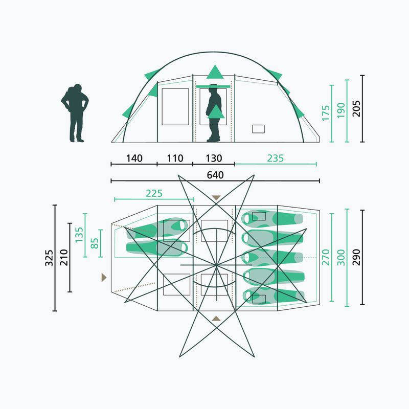 Намет кемпінговий Jack Wolfskin Travel Lodge RT white pepper 2