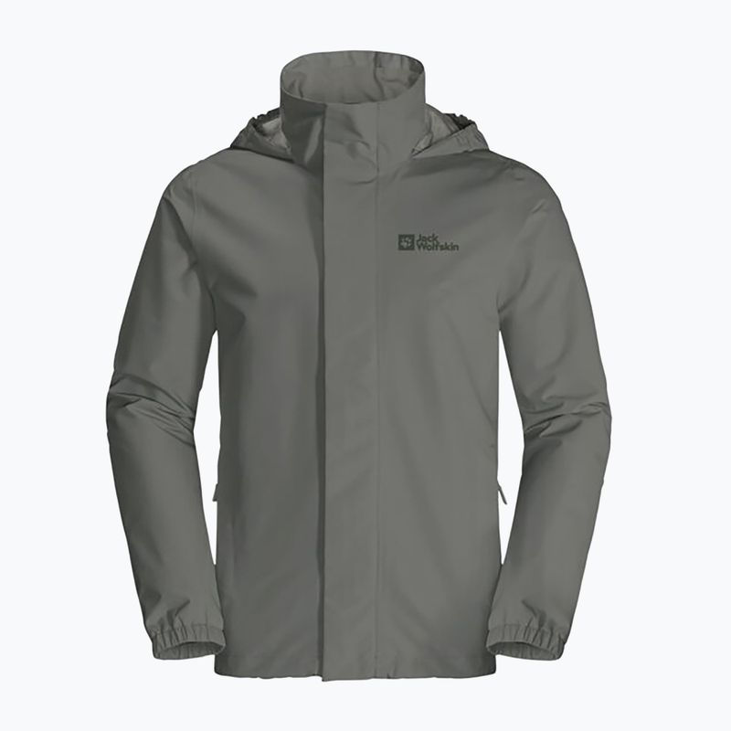 Куртка дощовик чоловіча Jack Wolfskin Stormy Point 2L зелена 1111142 9