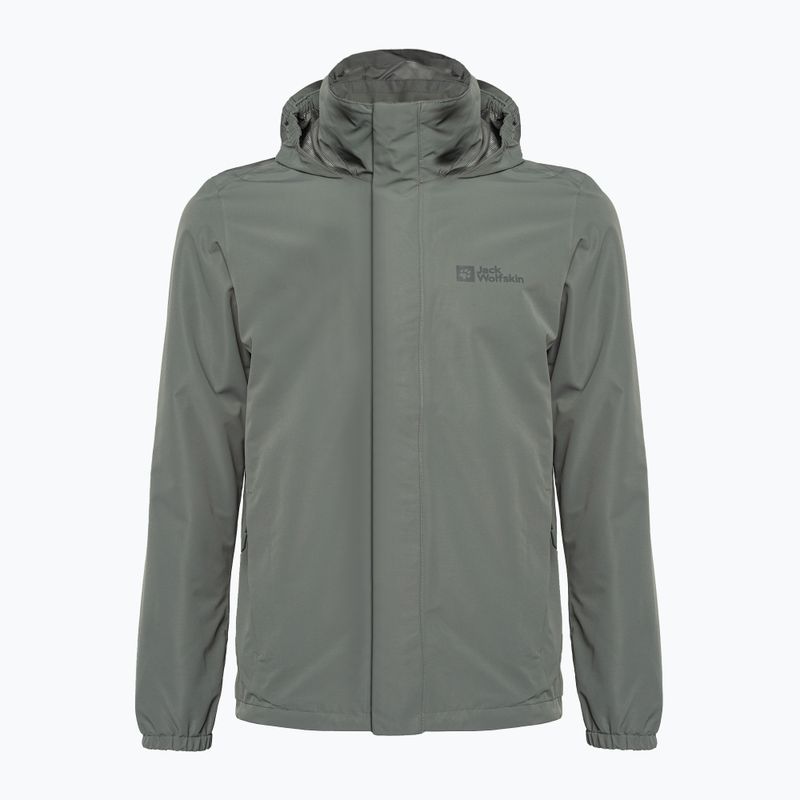Куртка дощовик чоловіча Jack Wolfskin Stormy Point 2L зелена 1111142 6