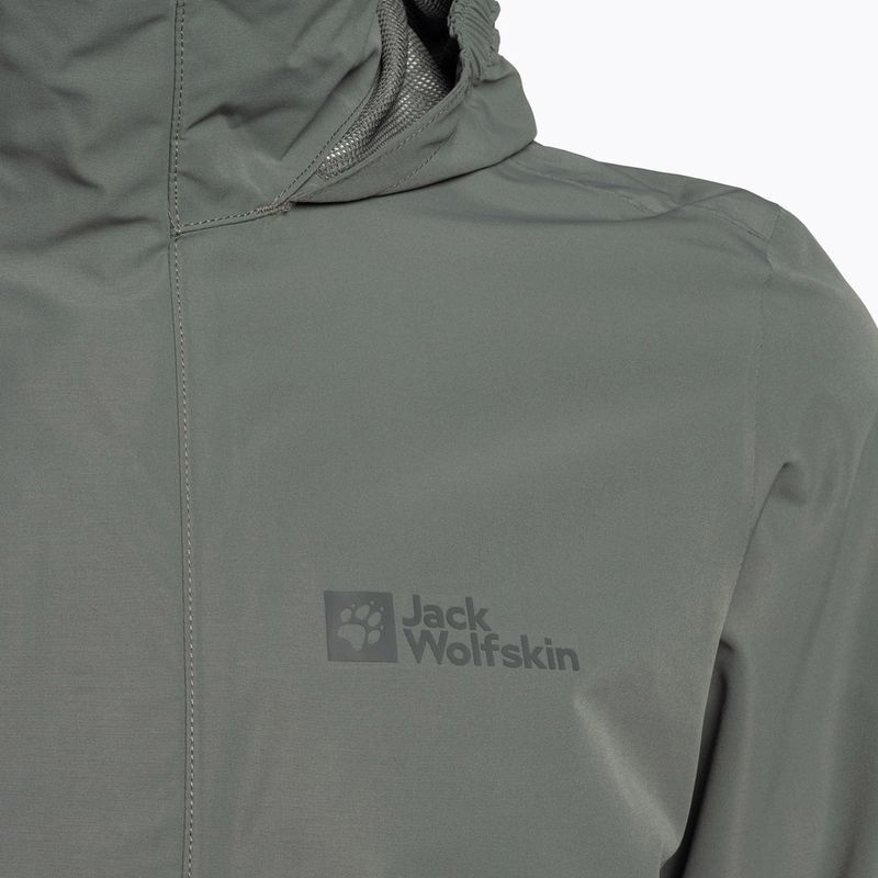 Куртка дощовик чоловіча Jack Wolfskin Stormy Point 2L зелена 1111142 8