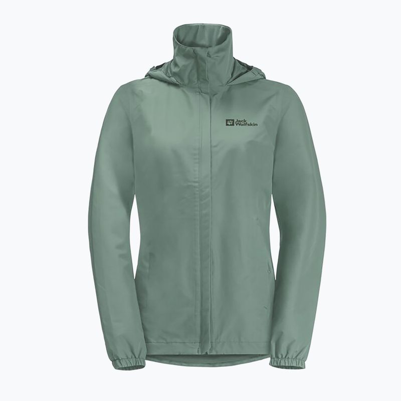 Куртка дощовик жіноча Jack Wolfskin Stormy Point 2L зелена 1111202 10