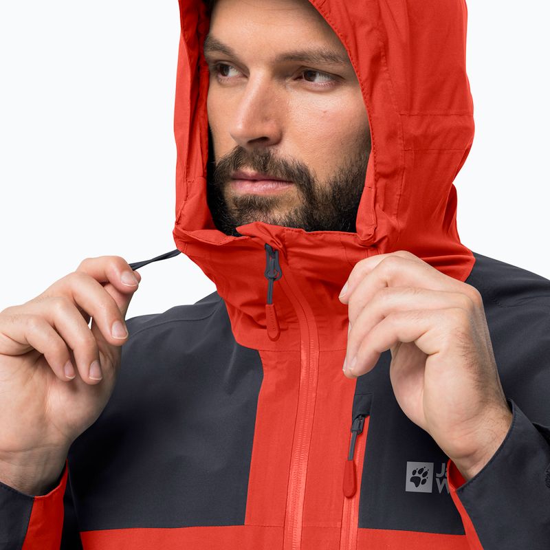 Куртка дощовик чоловіча Jack Wolfskin Go Hike червона 1114051 5