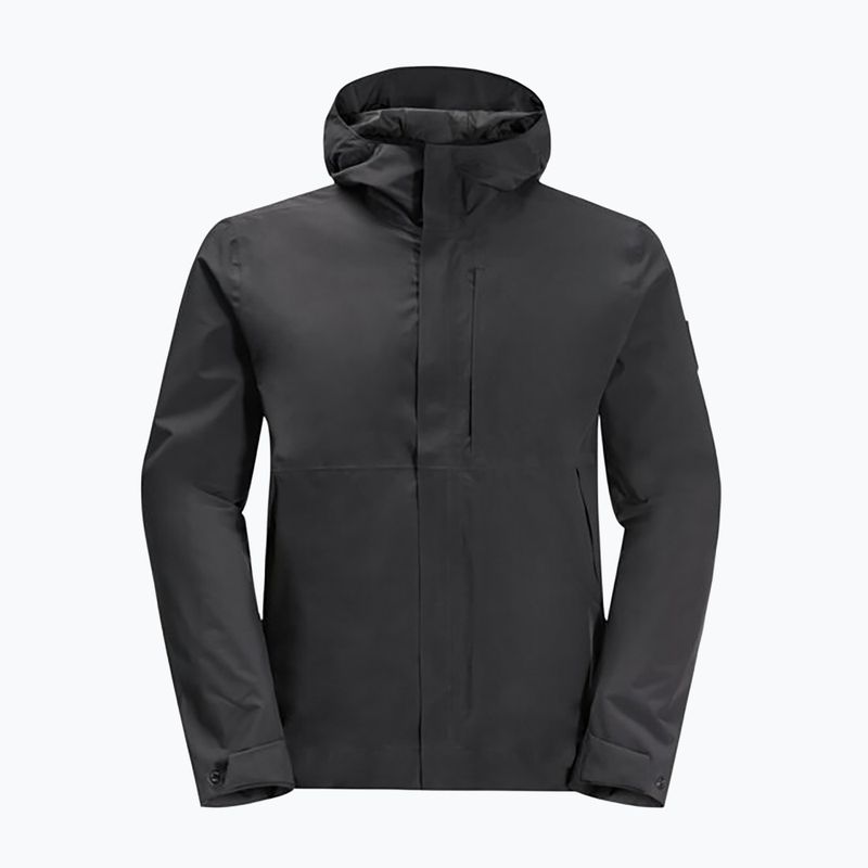 Куртка дощовик чоловіча Jack Wolfskin Mainkai чорна 1115761 5