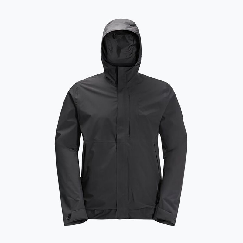 Куртка дощовик чоловіча Jack Wolfskin Mainkai чорна 1115761 6