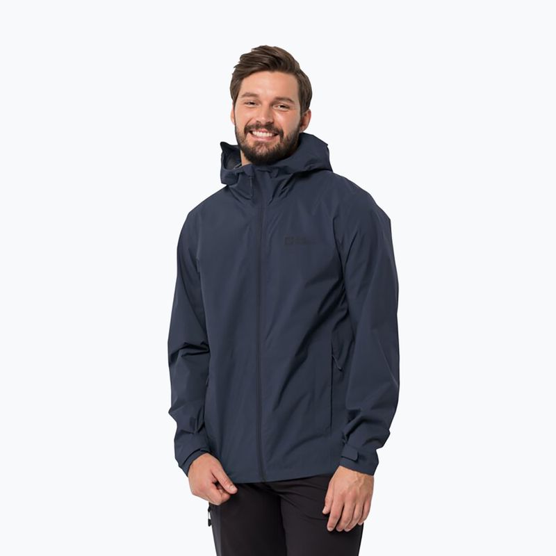 Куртка дощовик чоловіча Jack Wolfskin Elsberg 2.5L блакитна 1115881_1010_002