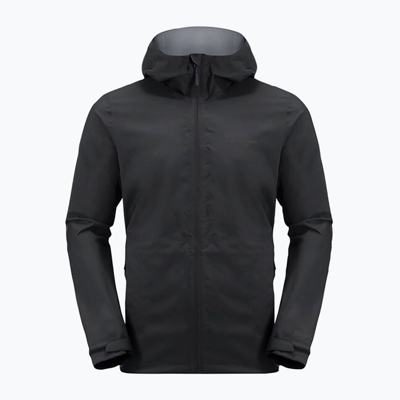 Куртка дощовик чоловіча Jack Wolfskin Elsberg 2.5L чорна 1115881_6000_003 5
