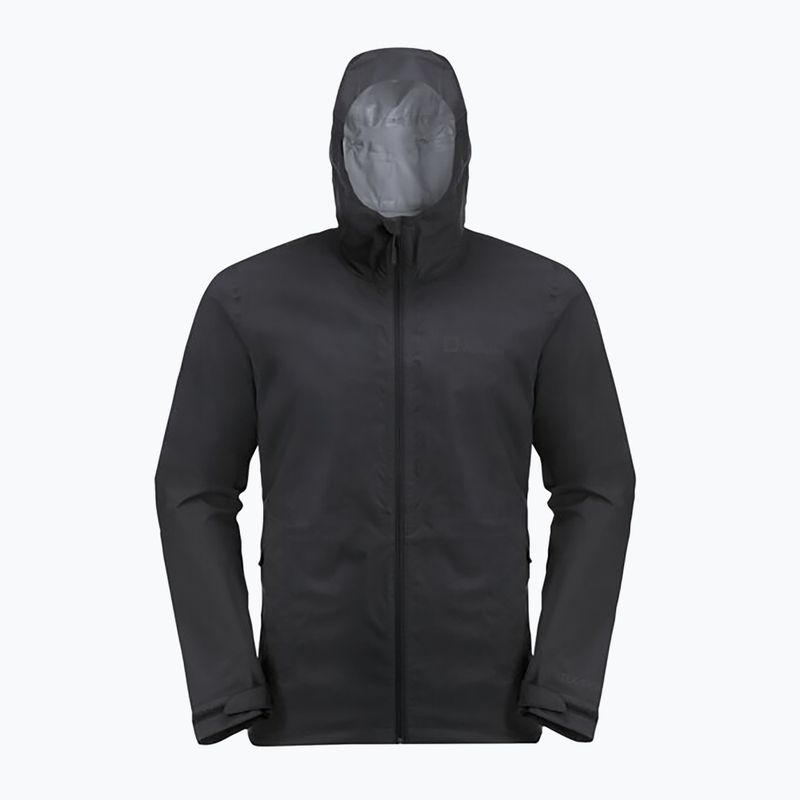 Куртка дощовик чоловіча Jack Wolfskin Elsberg 2.5L чорна 1115881_6000_003 6