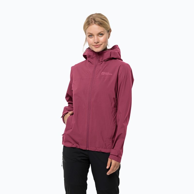 Куртка дощовик жіноча Jack Wolfskin Elsberg 2.5L червона 1115951_2198_005