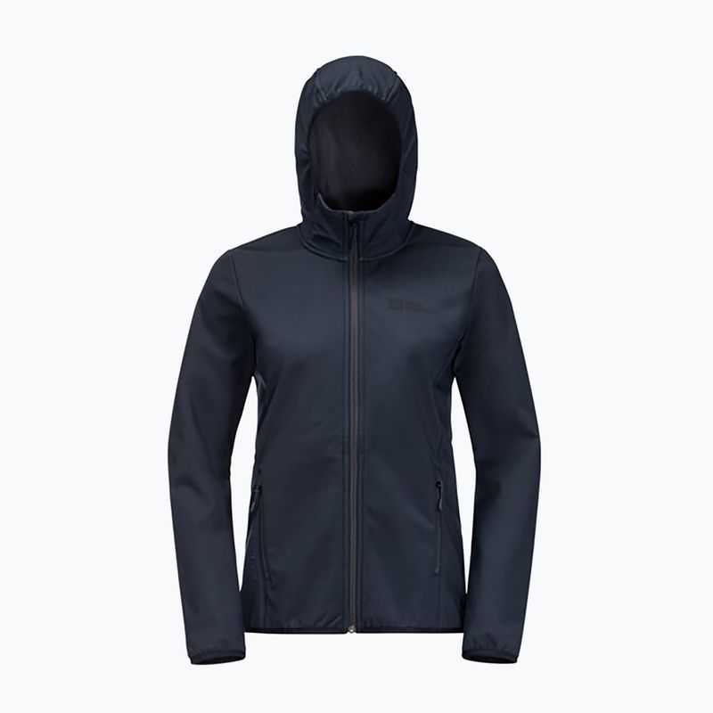 Куртка софтшел жіноча Jack Wolfskin Bornberg Hoody синя 1307691 8