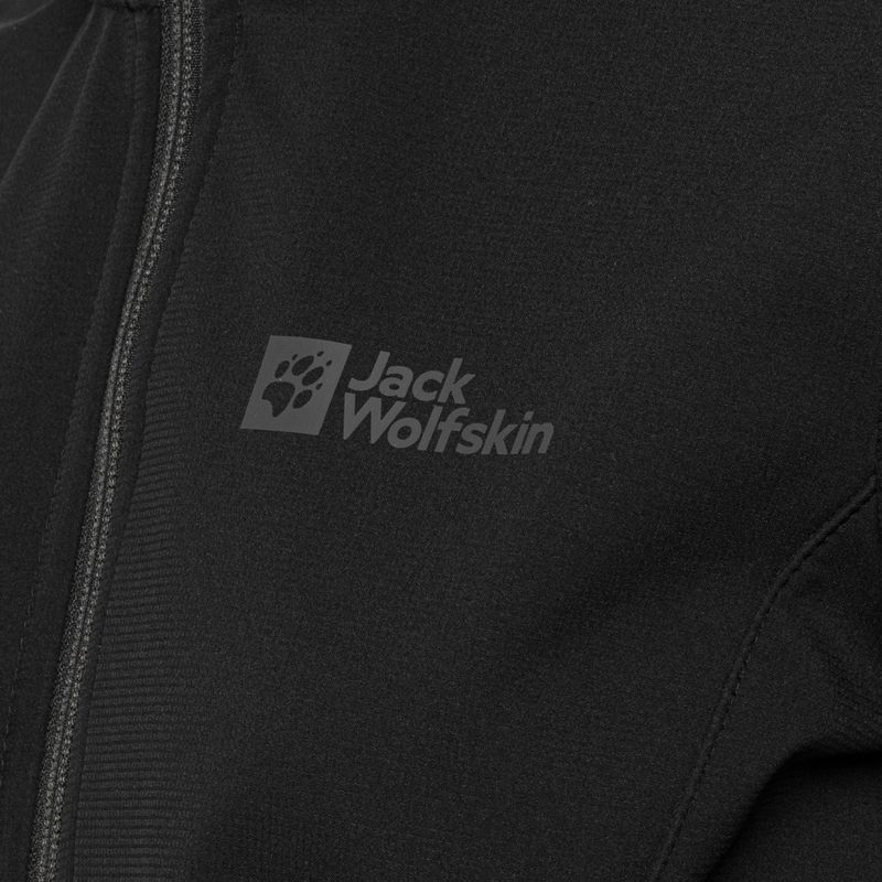 Куртка софтшел жіноча Jack Wolfskin Bornberg Hoody чорна 1307691 6