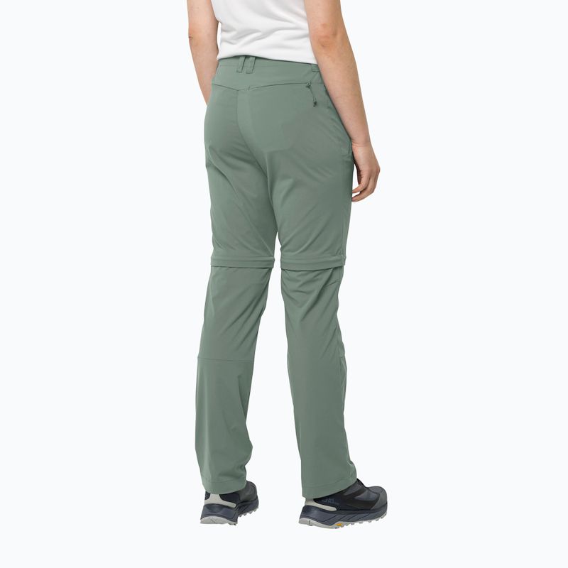 Штани софтшел жіночі Jack Wolfskin Glastal Zip Off зелені 1508151_4151_042 2