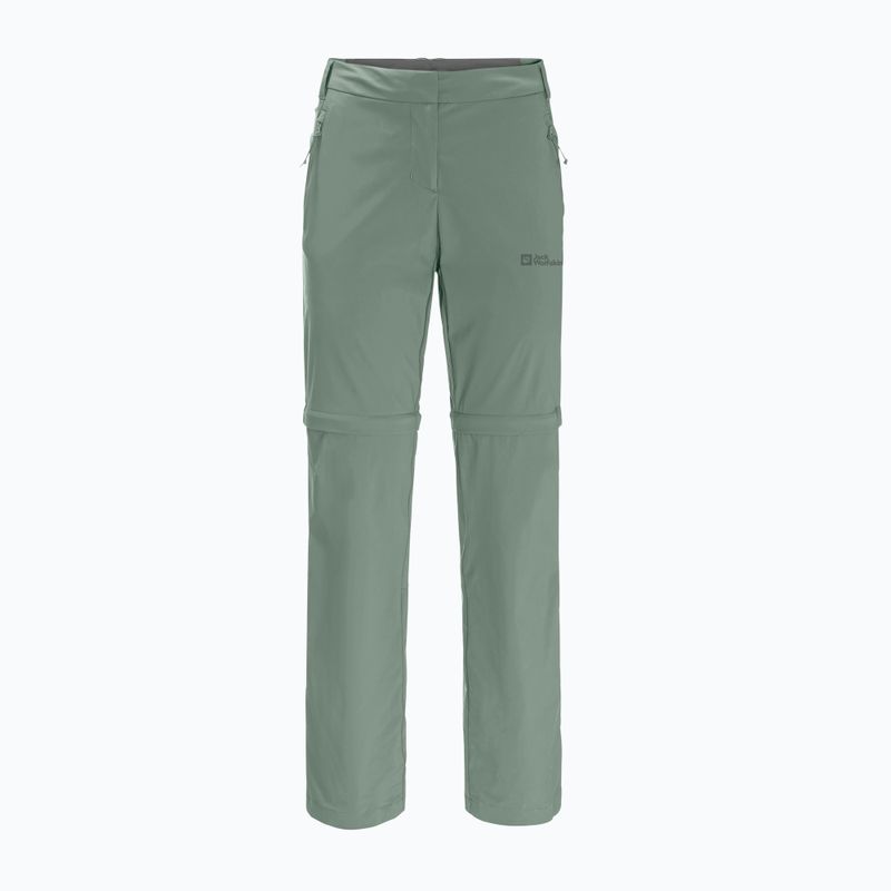 Штани софтшел жіночі Jack Wolfskin Glastal Zip Off зелені 1508151_4151_042 5