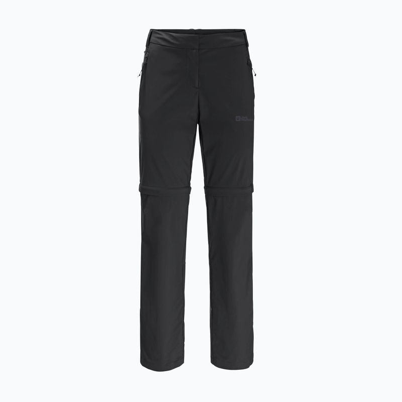 Штани софтшел жіночі Jack Wolfskin Glastal Zip Off чорні 1508151_6000_042 6