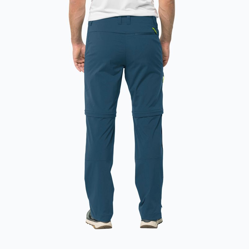 Штани софтшел чоловічі Jack Wolfskin Glastal Zip Away сині 1508301 2