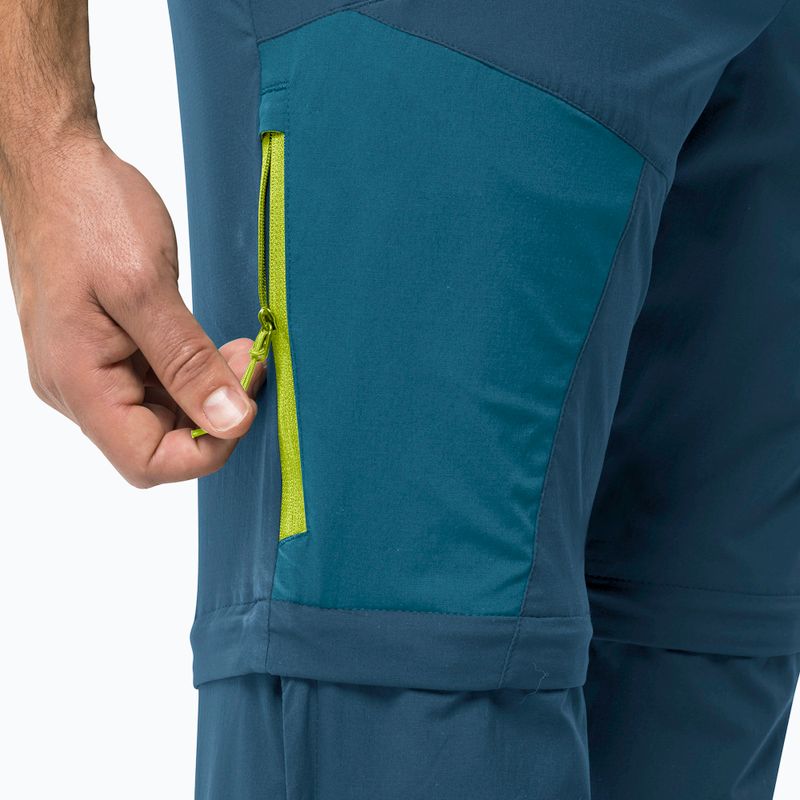 Штани софтшел чоловічі Jack Wolfskin Glastal Zip Away сині 1508301 5
