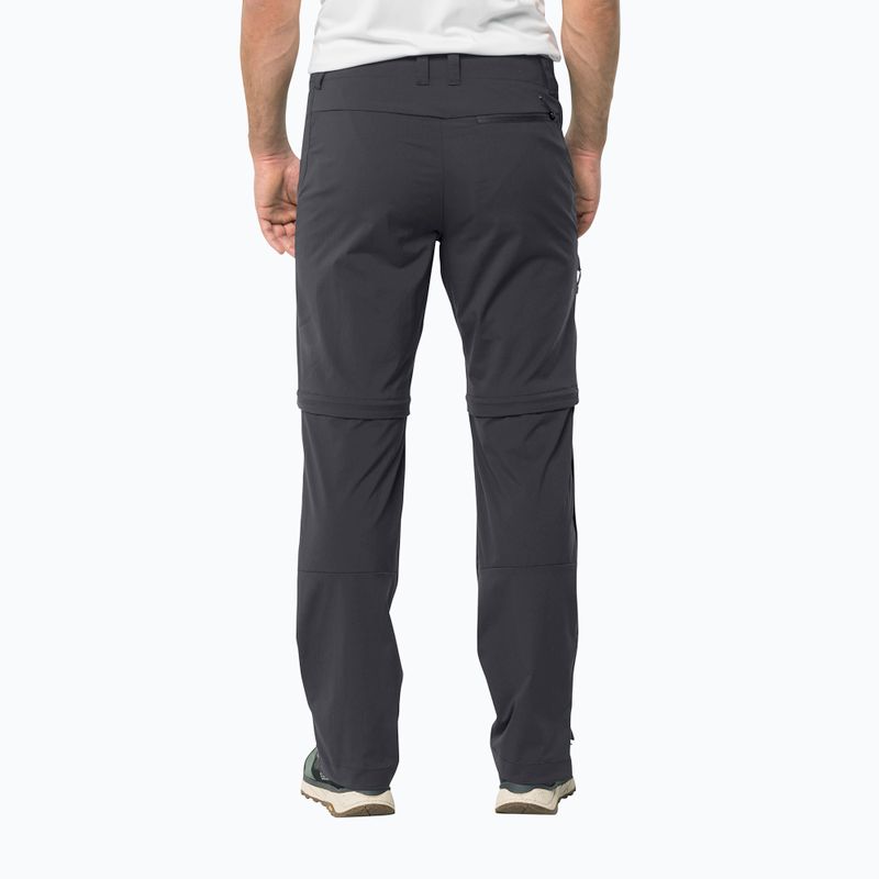 Штани софтшел чоловічі Jack Wolfskin Glastal Zip Away сірі 1508301 2