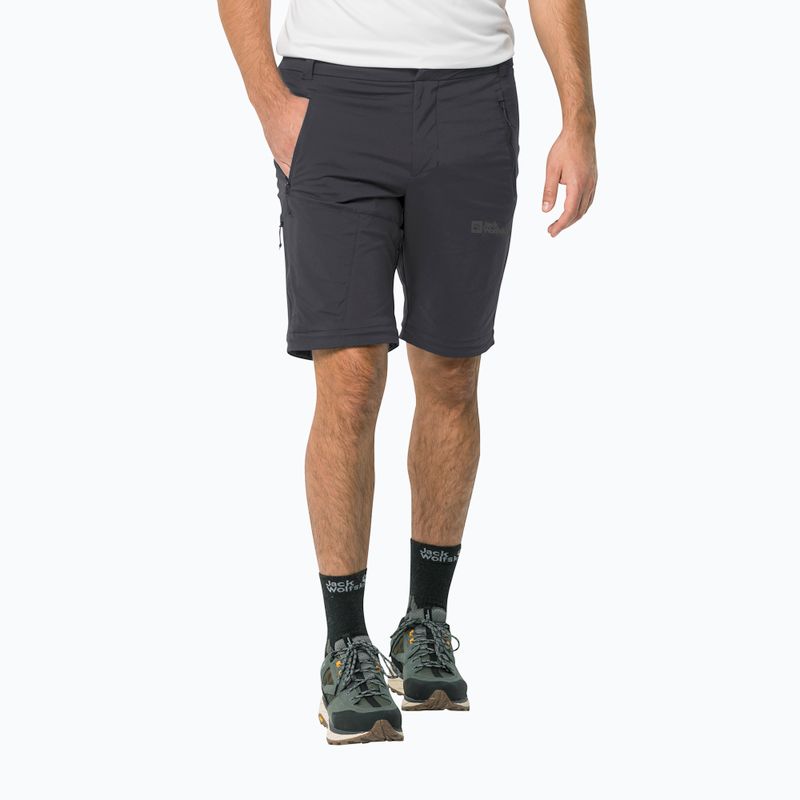 Штани софтшел чоловічі Jack Wolfskin Glastal Zip Away сірі 1508301 5