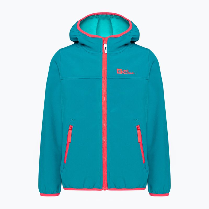 Куртка софтшел дитяча Jack Wolfskin Fourwinds Jacket Kids блакитна 1608011