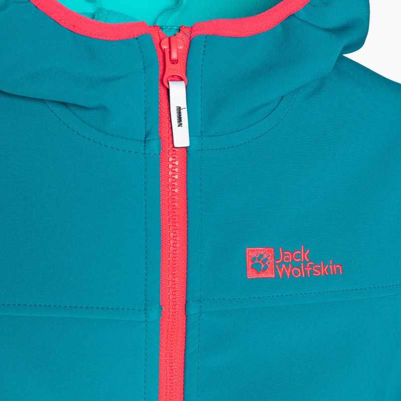 Куртка софтшел дитяча Jack Wolfskin Fourwinds Jacket Kids блакитна 1608011 3