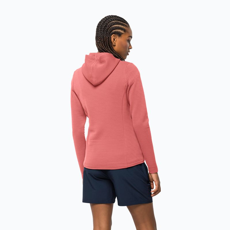 Кофта трекінгова жіноча Jack Wolfskin Modesto Hooded рожева 1706254 2