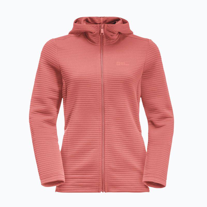 Кофта трекінгова жіноча Jack Wolfskin Modesto Hooded рожева 1706254 4