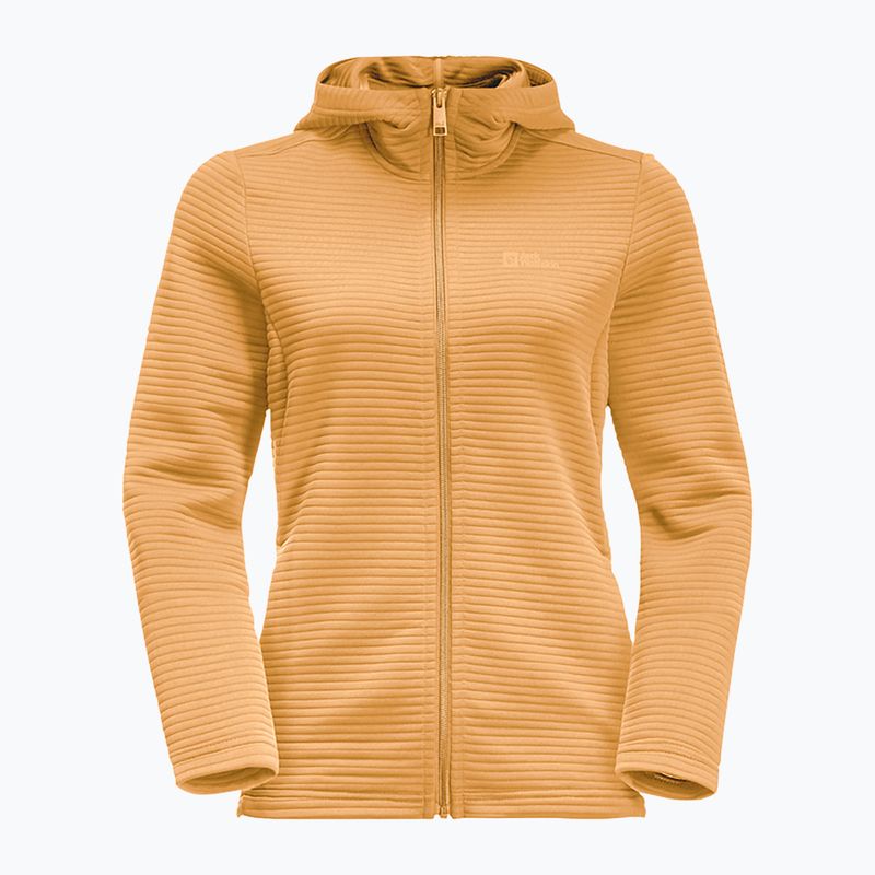 Кофта трекінгова жіноча Jack Wolfskin Modesto Hooded жовта 1706254 4