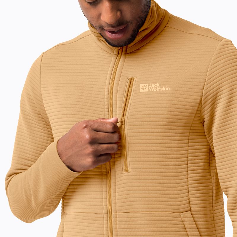 Кофта трекінгова чоловіча Jack Wolfskin Modesto жовта 1706483 3