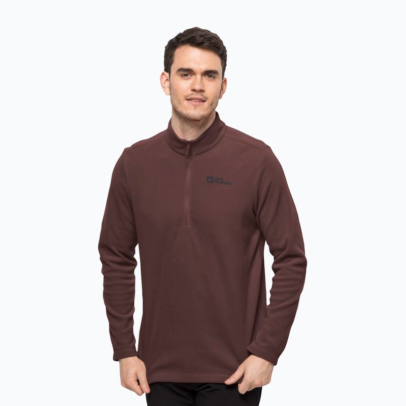 Кофта трекінгова чоловіча Jack Wolfskin Taunus HZ бордова 1709522