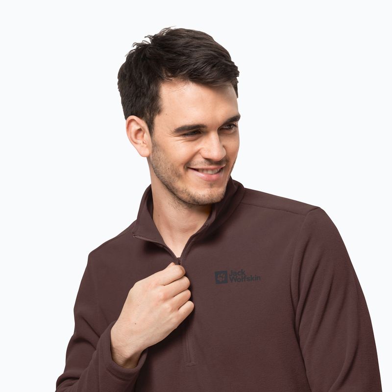 Кофта трекінгова чоловіча Jack Wolfskin Taunus HZ бордова 1709522 3