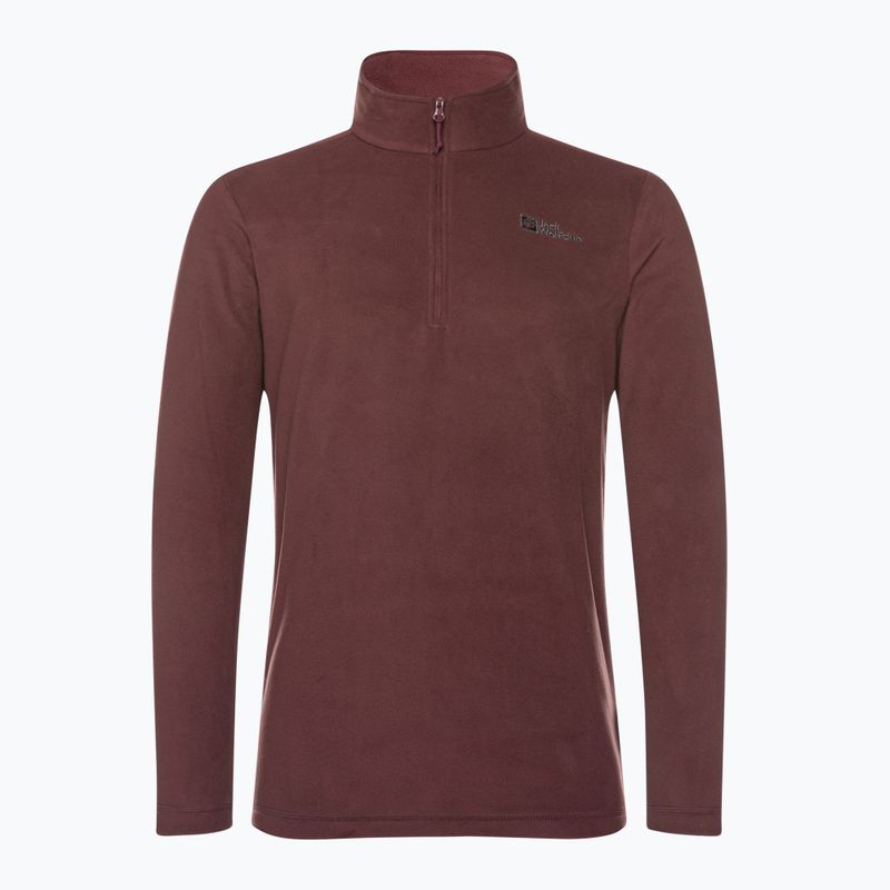 Кофта трекінгова чоловіча Jack Wolfskin Taunus HZ бордова 1709522 4