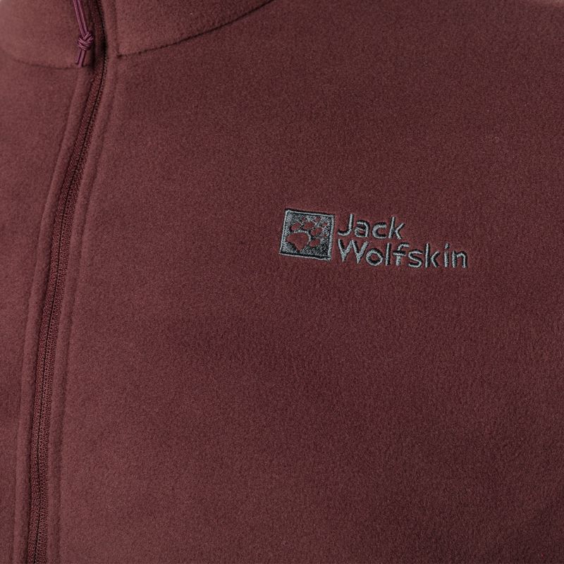 Кофта трекінгова чоловіча Jack Wolfskin Taunus HZ бордова 1709522 6