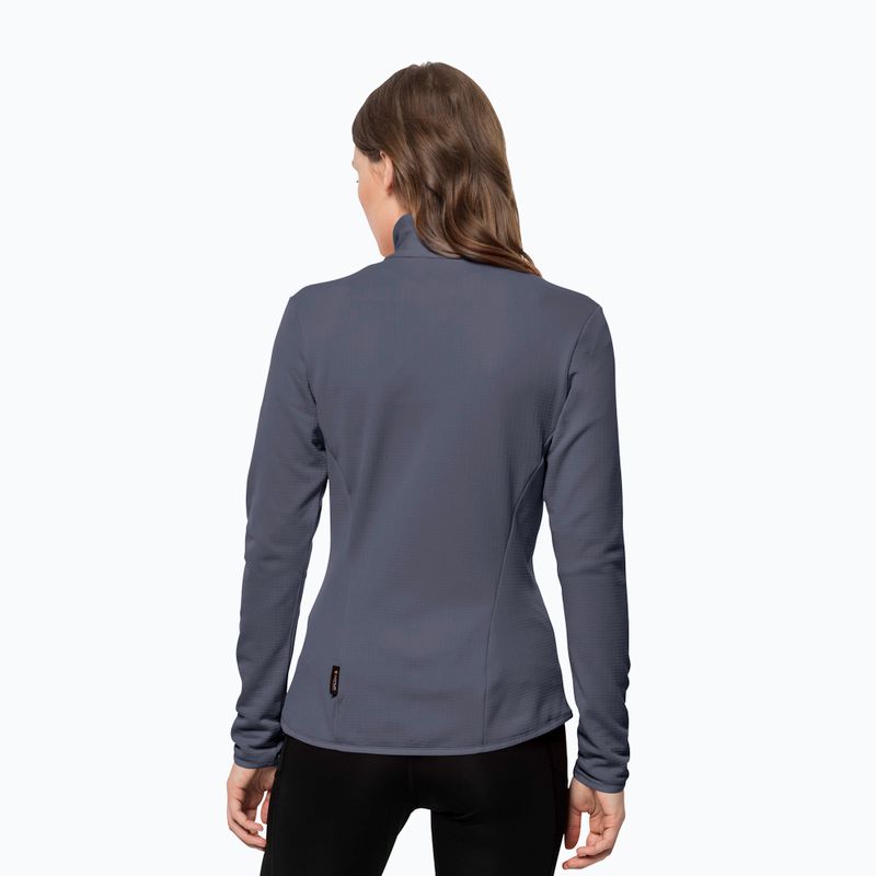Кофта трекінгова жіноча Jack Wolfskin Peak Grid Fleece сіра 1710351 2
