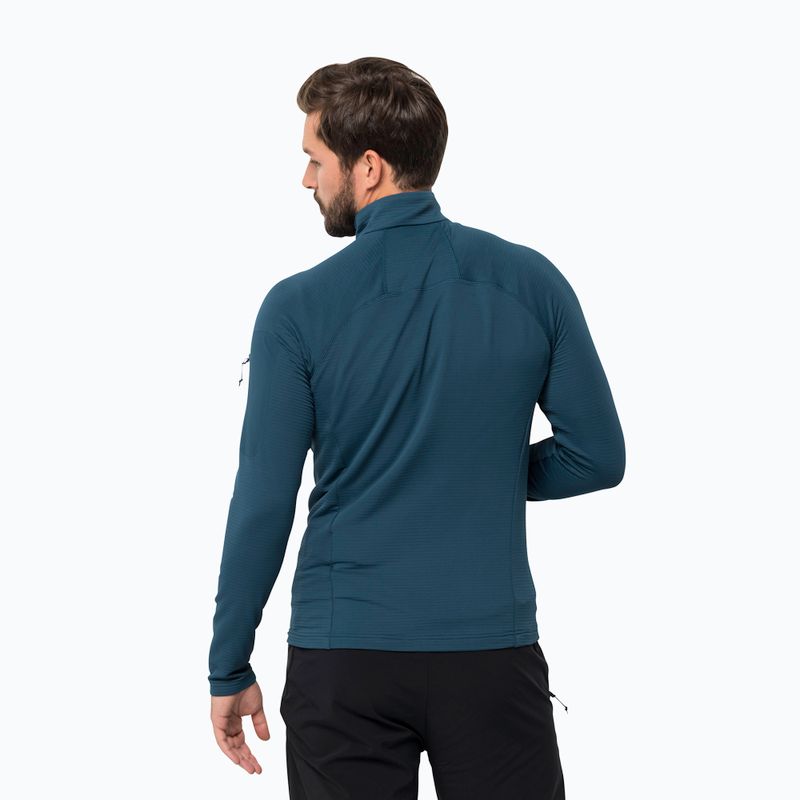 Кофта трекінгова чоловіча Jack Wolfskin Prelight FZ синя 1711001 2