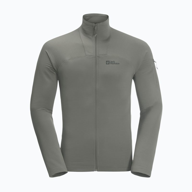 Кофта трекінгова чоловіча Jack Wolfskin Prelight FZ зелена 1711001 5