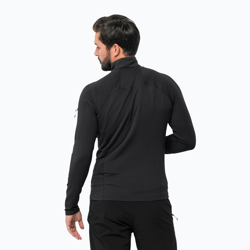 Кофта трекінгова чоловіча Jack Wolfskin Prelight FZ Black 1711001 2