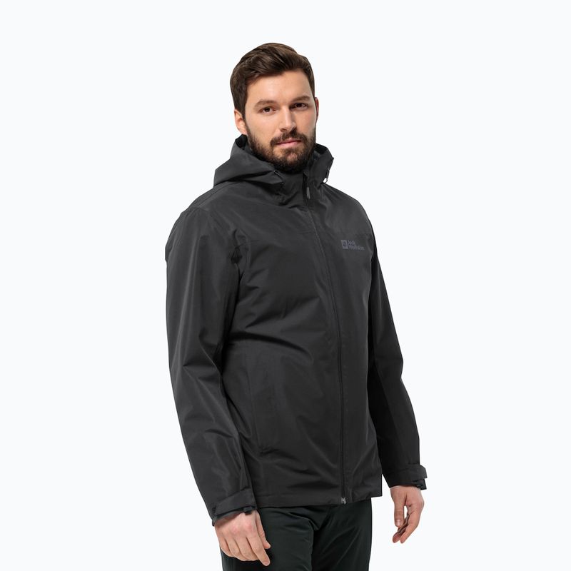 Куртка 3в1 чоловіча Jack Wolfskin Taubenberg 3In1 black 6001