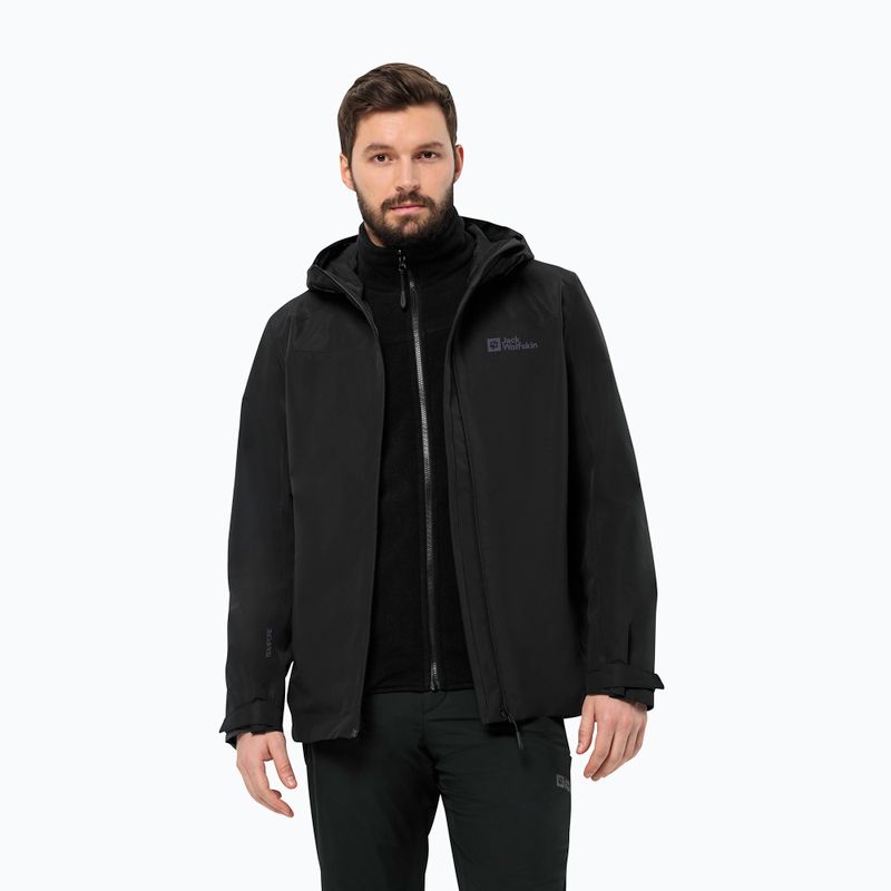 Куртка 3в1 чоловіча Jack Wolfskin Taubenberg 3In1 black 6001 3