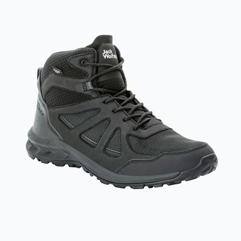 Черевики трекінгові чоловічі Jack Wolfskin Woodland 2 Texapore Mid black 8