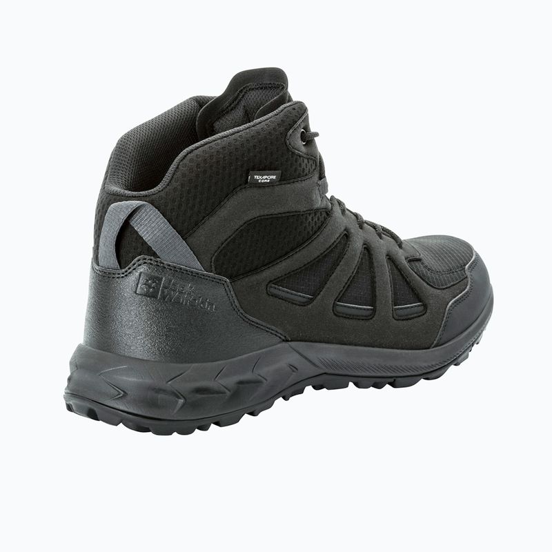 Черевики трекінгові чоловічі Jack Wolfskin Woodland 2 Texapore Mid black 9