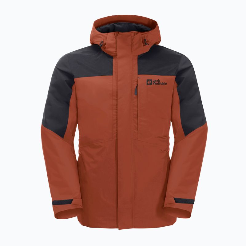 Чоловіча куртка від дощу Jack Wolfskin Romberg 3в1 кармін 8