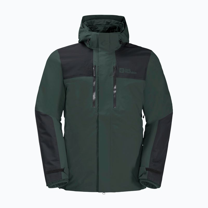 Чоловіча куртка Jack Wolfskin Jasper 3в1 від дощу чорно-оливкова 8
