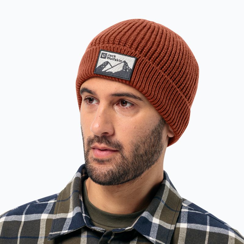 Зимова шапка-вушанка Jack Wolfskin Edo Badge Beanie carmine 7