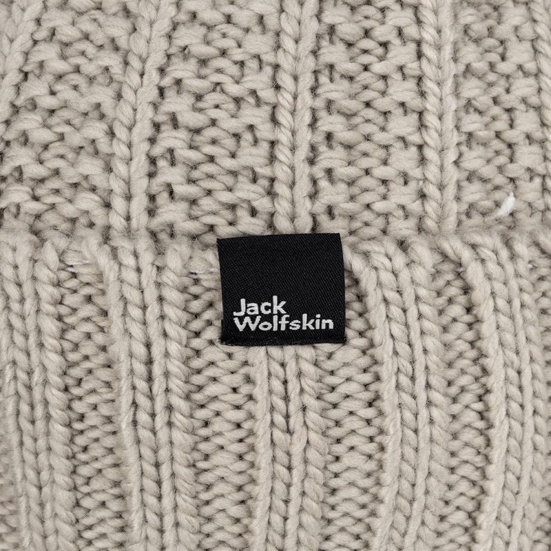 Жіноча зимова шапка Jack Wolfskin Highloft Knit Beanie пильно-сіра 4