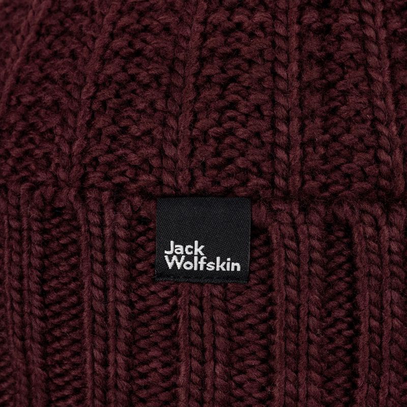 Жіноча зимова шапка Jack Wolfskin Highloft Knit Beanie boysenberry 4